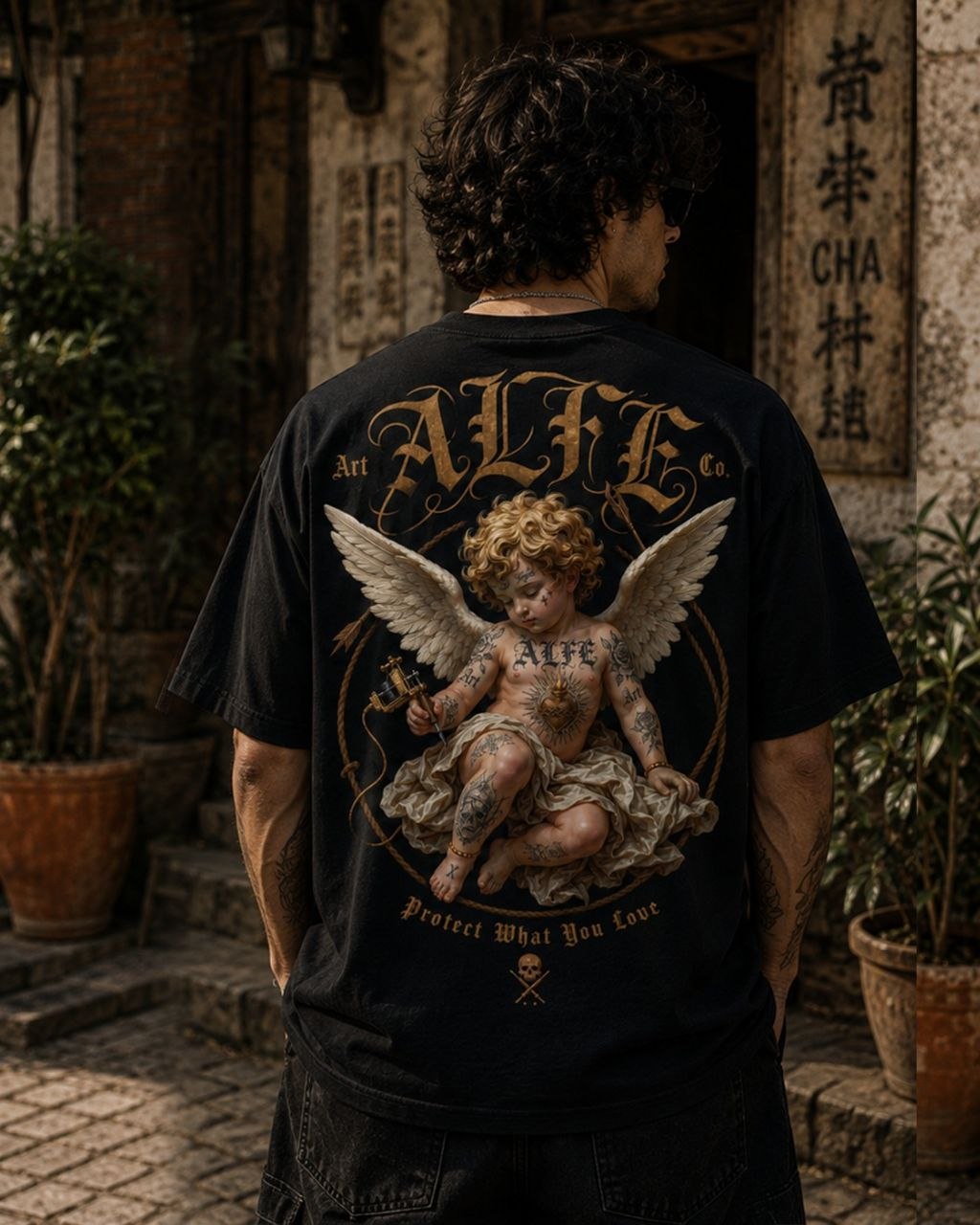 ALFE Cherub Tee — full back print