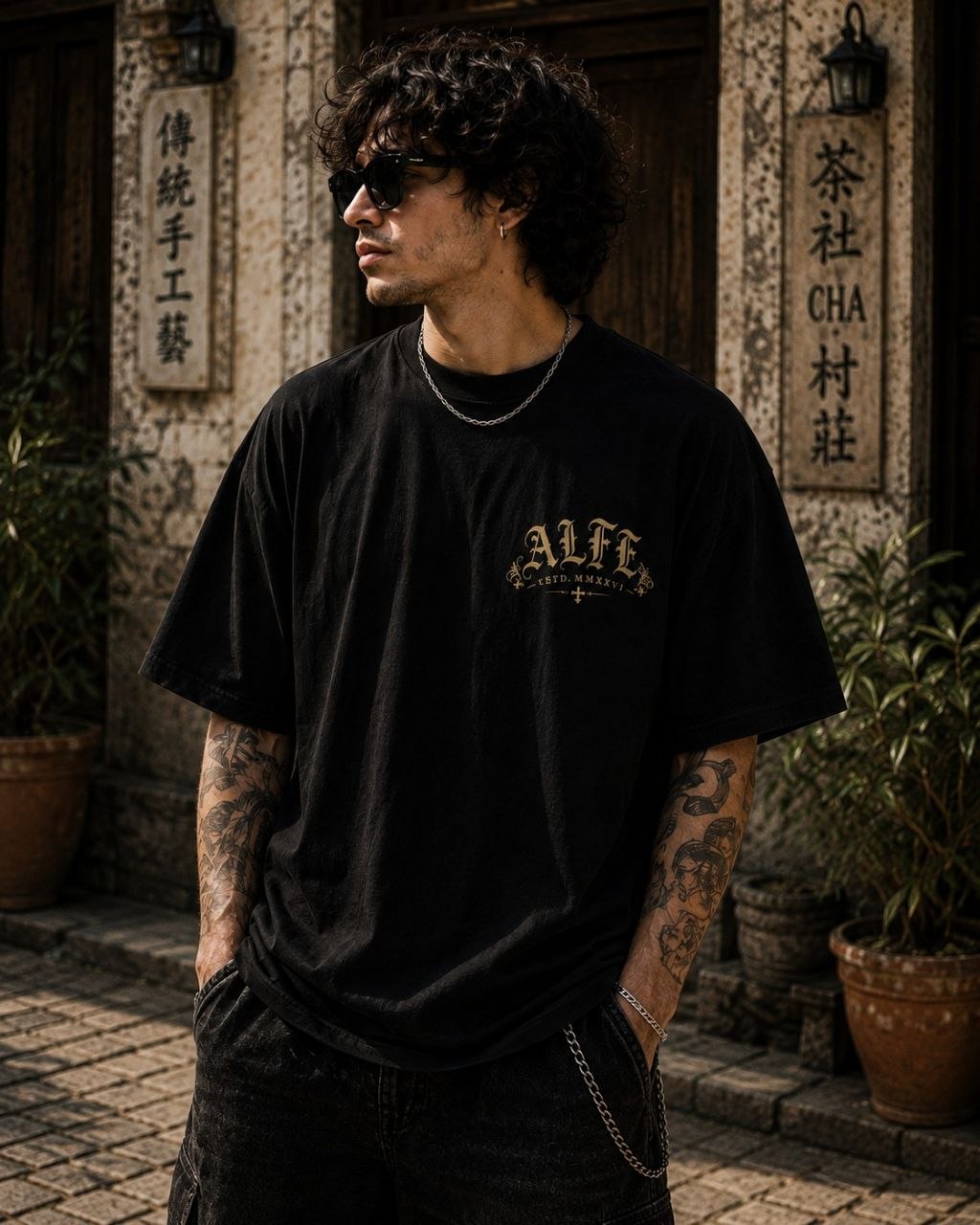 ALFE Cherub Tee — front chest print